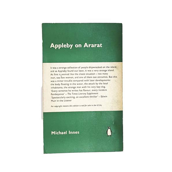 Appleby on Ararat by Michael Innes - Penguin, 1961