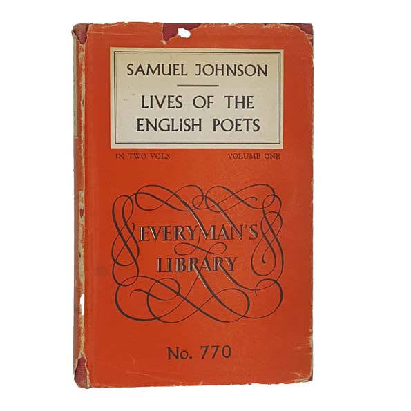 Lives Of The English Poets by Samuel Johnson,J M Dent &amp; Son,1954