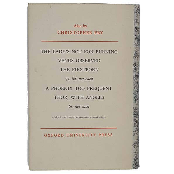 A Phoenix too Frequent by Christopher Fry,oxford university press,1951