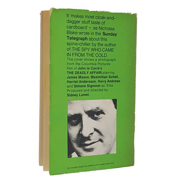 The Deadly Affair by John le Carre, penguin,1964