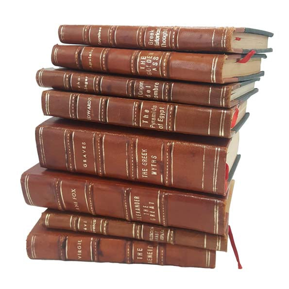 8 Inches of Matching Leather-Bound Books