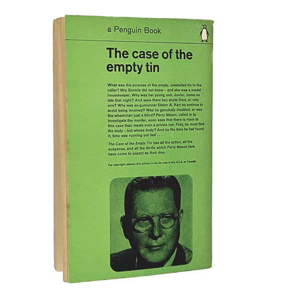 The Case of the empty tin by Erle Stanley Gardner, penguin,1963