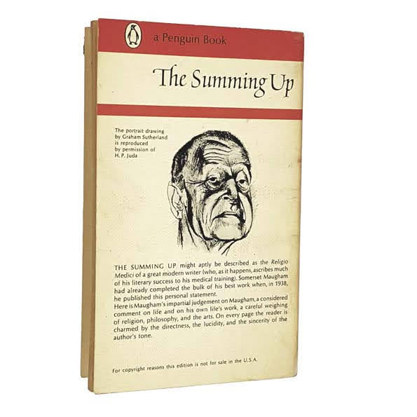 The Summing Up by W. Somerset Maugham, penguin,1963