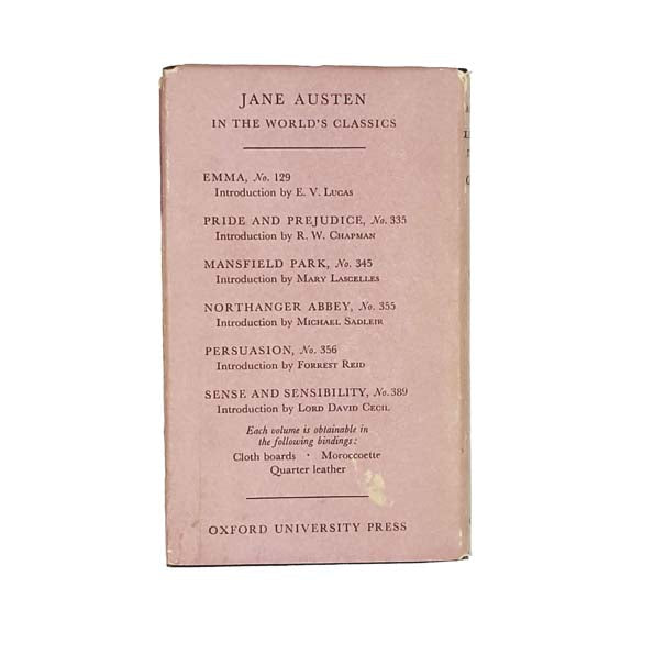 Jane Austen Letters 1796 - 1817 - Oxford 1956