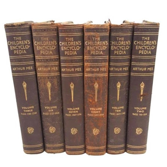 The Children's Encyclopedia by Arthur Mee - 6 Book Collection