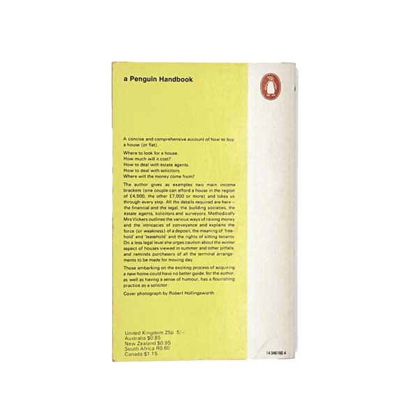 Buying a House by L. E. Vickers - Penguin, 1970