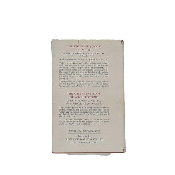 The Observer's Book of Furniture by John Woodforde, frederick warne,1964