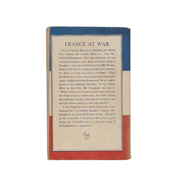 W. Somerset Maugham's France At War 1940