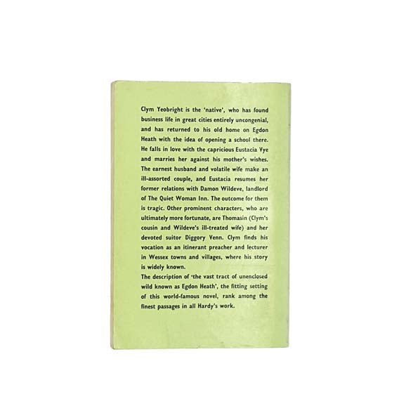 Thomas Hardy’s The Return of the Native - Macmillan, 1963