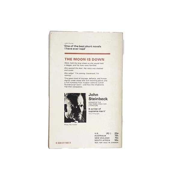 John Steinbeck’s The Moon is Down - Pan Books, 1970