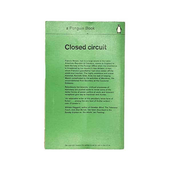 Closed Circuit by William Haggard 1962