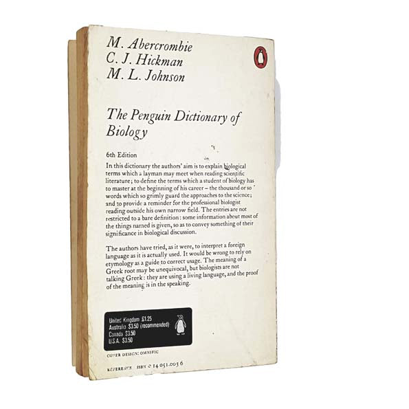 The Penguin Dictionary of Biology - 1978