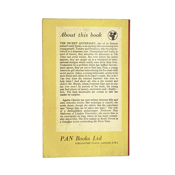 Agatha Christie’s The Secret Adversary - Pan, 1956