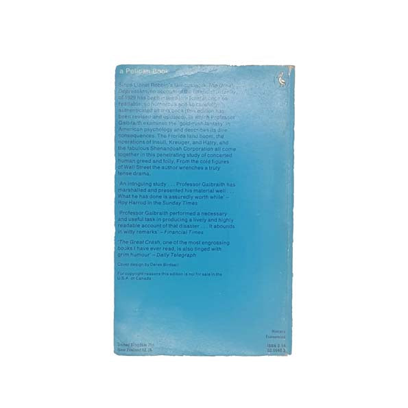 The Great Crash 1929 by J.K. Galbraith