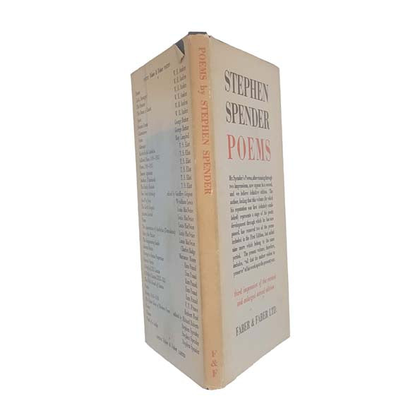 Stephen Spender Poems - Faber 1939