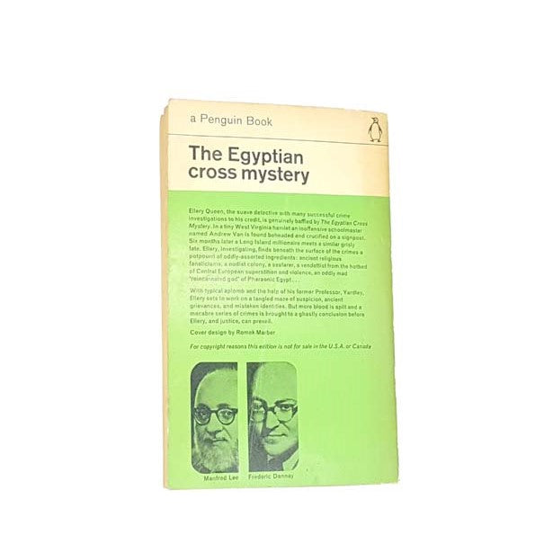 The Egyptian Cross Mystery by Ellery Queen,penguin,1964