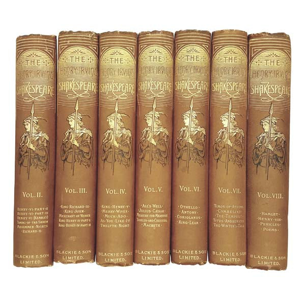 The Henry Irving Shakespeare Collection - 8 Vols - Blackie &amp; Son, 1894