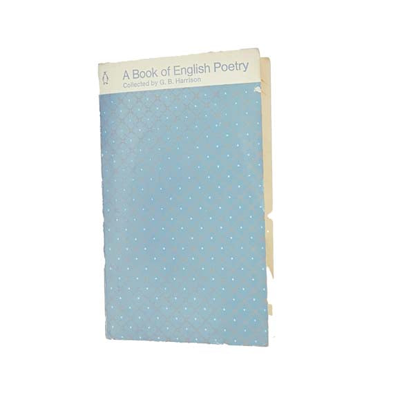 A Book of English Poetry compiled by G.B. Harrison - Penguin, 1970