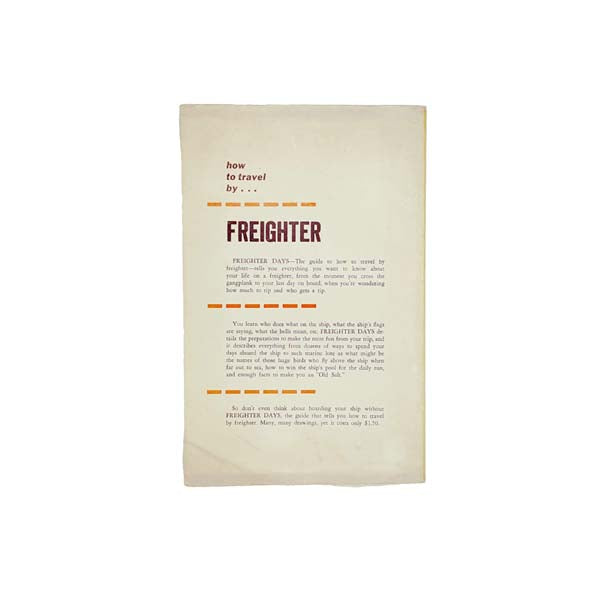 Freighter Days by Norman D. Ford 1969