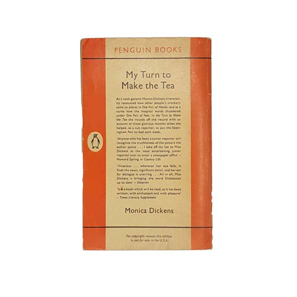 Monica Dickens' My Turn to Make the Tea - Penguin, 1962