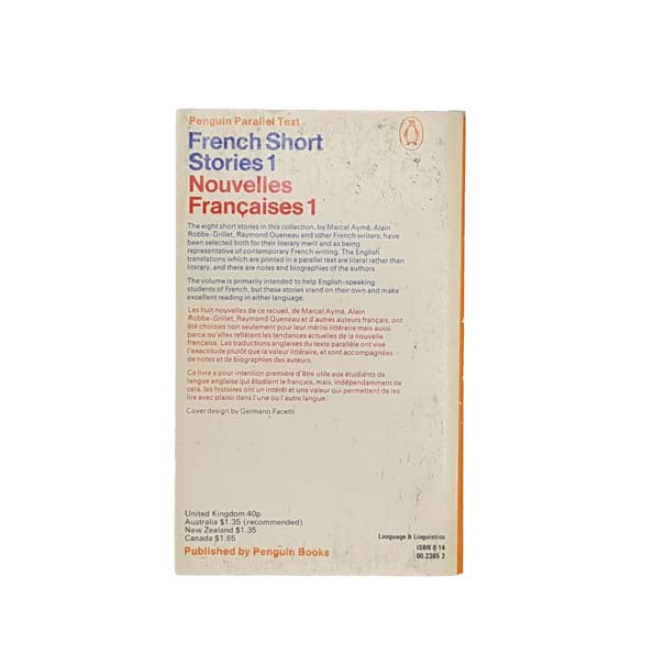 French Short Stories 1 - Penguin, 1973