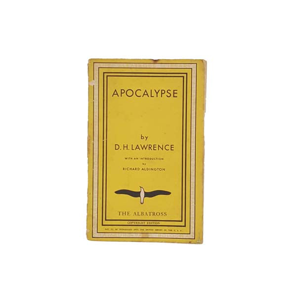 D.H. Lawrence's Apocalypse 1932