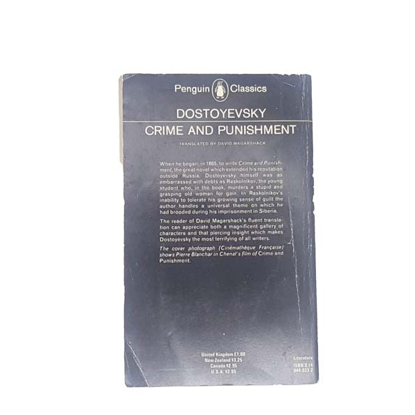 Crime and Punishment by Dostoyevsky, penguin, 1975