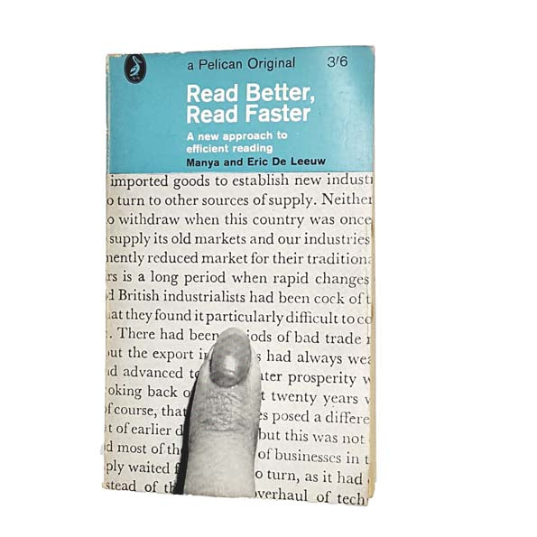 Read Better, Read Faster by Manya and Eric De Leeuw 1967 - Pelican