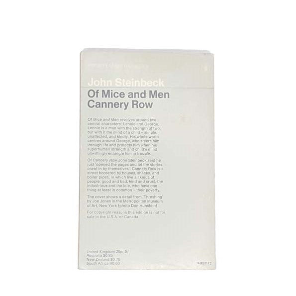 Of Mice and men Cannery Row by John Steinbeck, penguin,1970