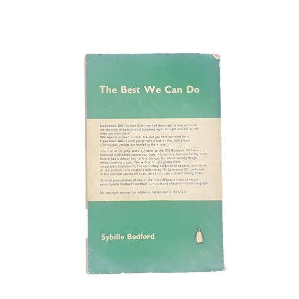 The Best We Can Do by Sybille Bedford, penguin,1961