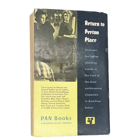 Return to Peyton Place by Grace Metalious, pan books, 1964