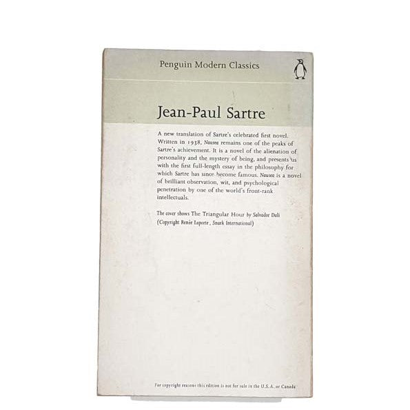 Nausea by Jean-Paul Sartre, penguin,1967
