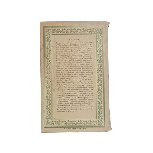 Selected Poems by T.S. Eliot - Penguin, 1952