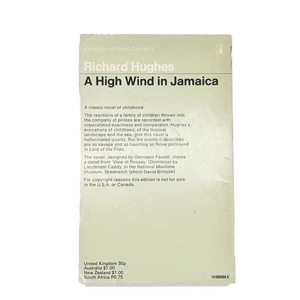 A High Wind in Jamaica by Richard Hughes, penguin,1971
