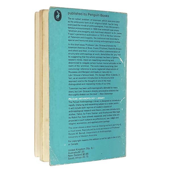 Totemism by Claude Levi-Strauss 1969 - Pelican