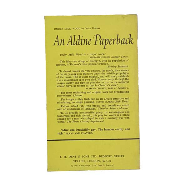 Dylan Thomas' Under Milk Wood - Aldine, c1963