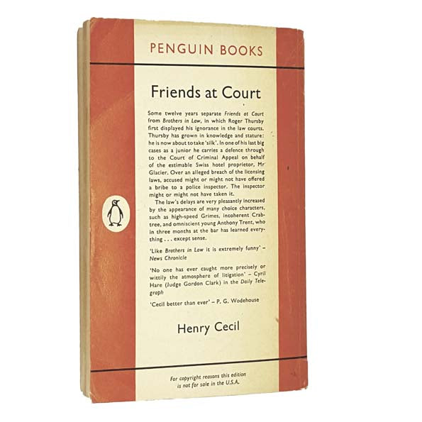 Friends at Court by Henry Cecil 1962 - Penguin