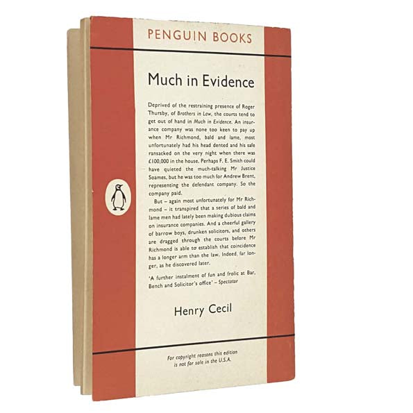 Much in Evidence by Henry Cecil 1962 - Penguin
