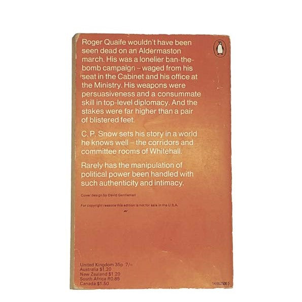 Corridors of Power by C.P.Snow, penguin,1970
