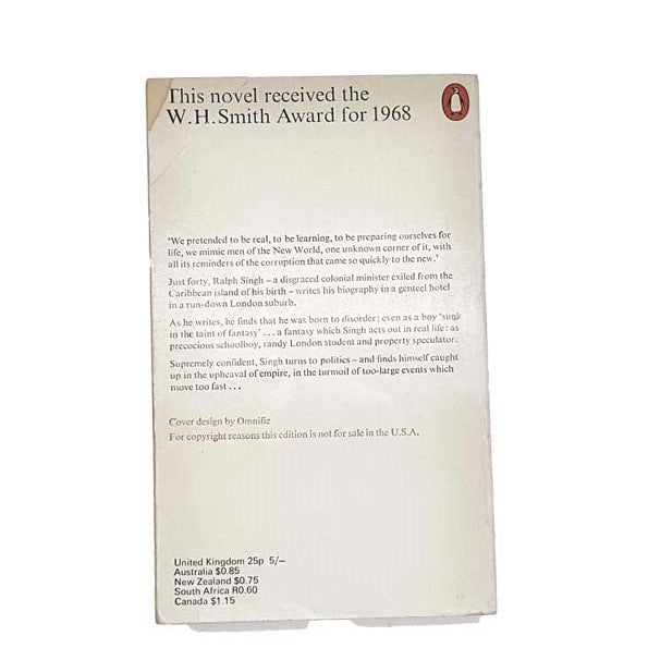 The Mimic Men by V.S. Naipaul, penguin,1969