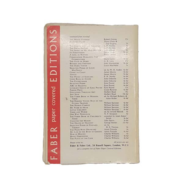 The Dark Tower by Louis Macneice - Faber, 1947