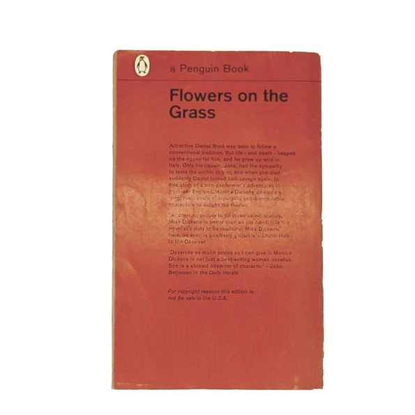 Flowers on the Grass by Monica Dickens, penguin,1962