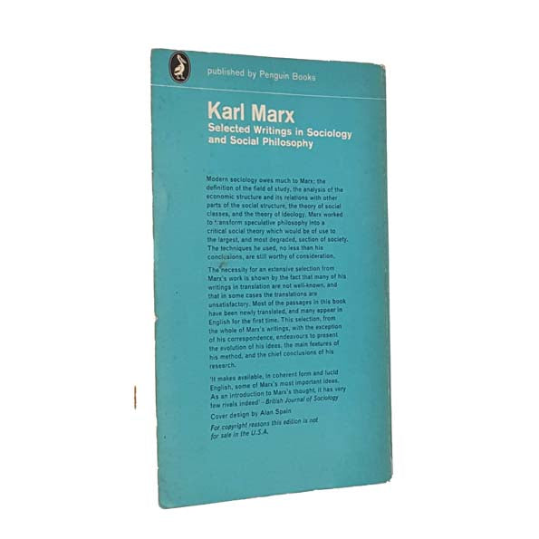 Karl Marx: Selected Writing in Sociology and Social Philosophy - Pelican, 1965
