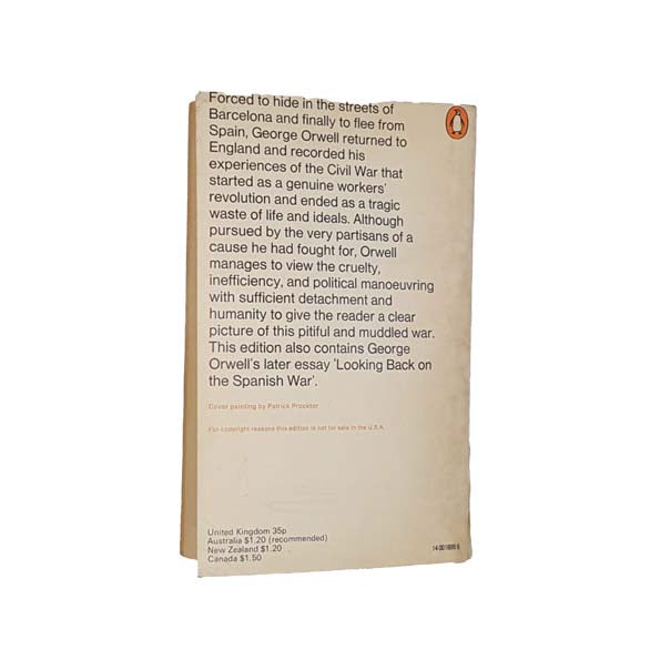 George Orwell's Homage to Catalonia - Penguin, 1974