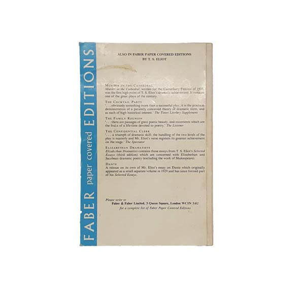 The Art of T.S. Eliot by Helen Gardner - Faber, 1972