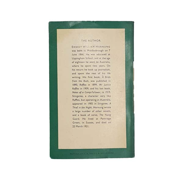 Raffles by E. W. Hornung - Penguin, 1960