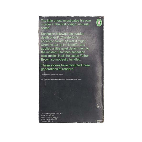The Incredulity of Father Brown by G.K. Chesterton - Penguin, 1970