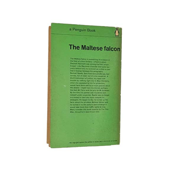 The Maltese Falcon by Dashiell Hammett - Penguin, 1963