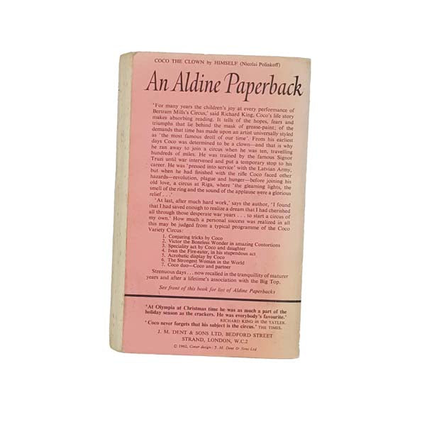 Coco the Clown by himself Nicolai Poliakoff - 1962, Signed