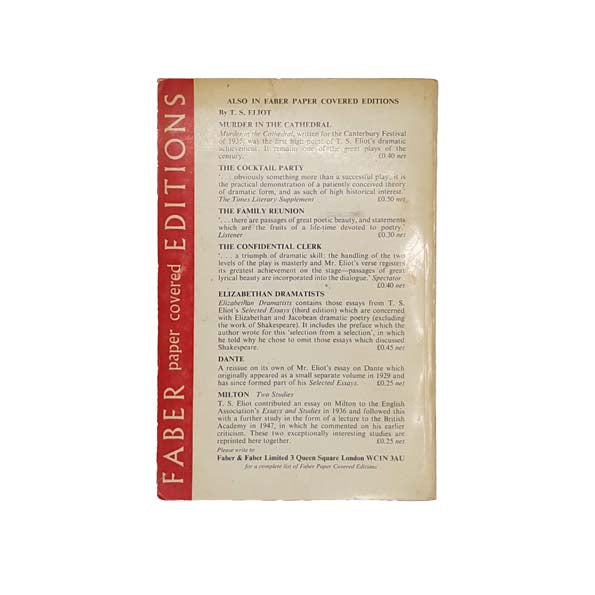 On Poetry and Poets by T.S. Eliot - Faber, 1971